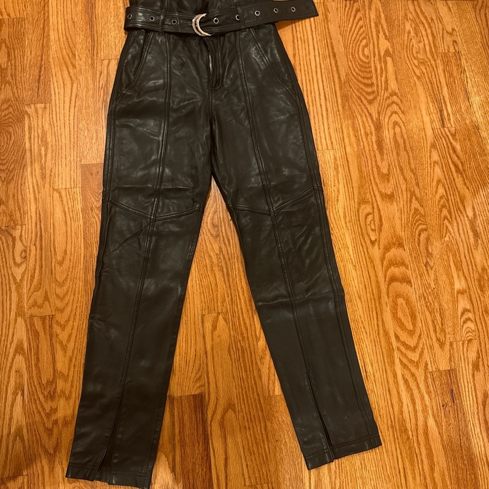 Marissa Webb Dark Leather Trousers